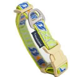 Touchdog Tough Stitched Durable Embroidered Collar and Leash - Yellow