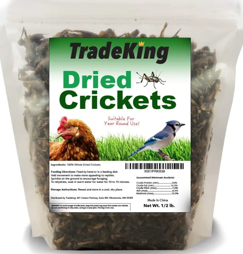 Tradeking Tradeking Dried Crickets Wild Bird Food - 1/2 Lbs