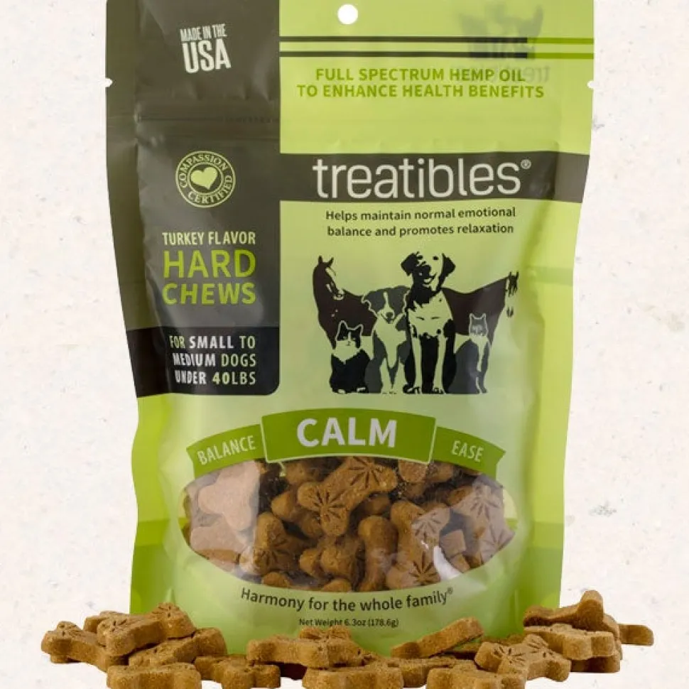 Treatibles Full Size Small Turkey Hard Chews 1mg (75 ct) Hard Chew Dog Supplements - 5 oz Bag