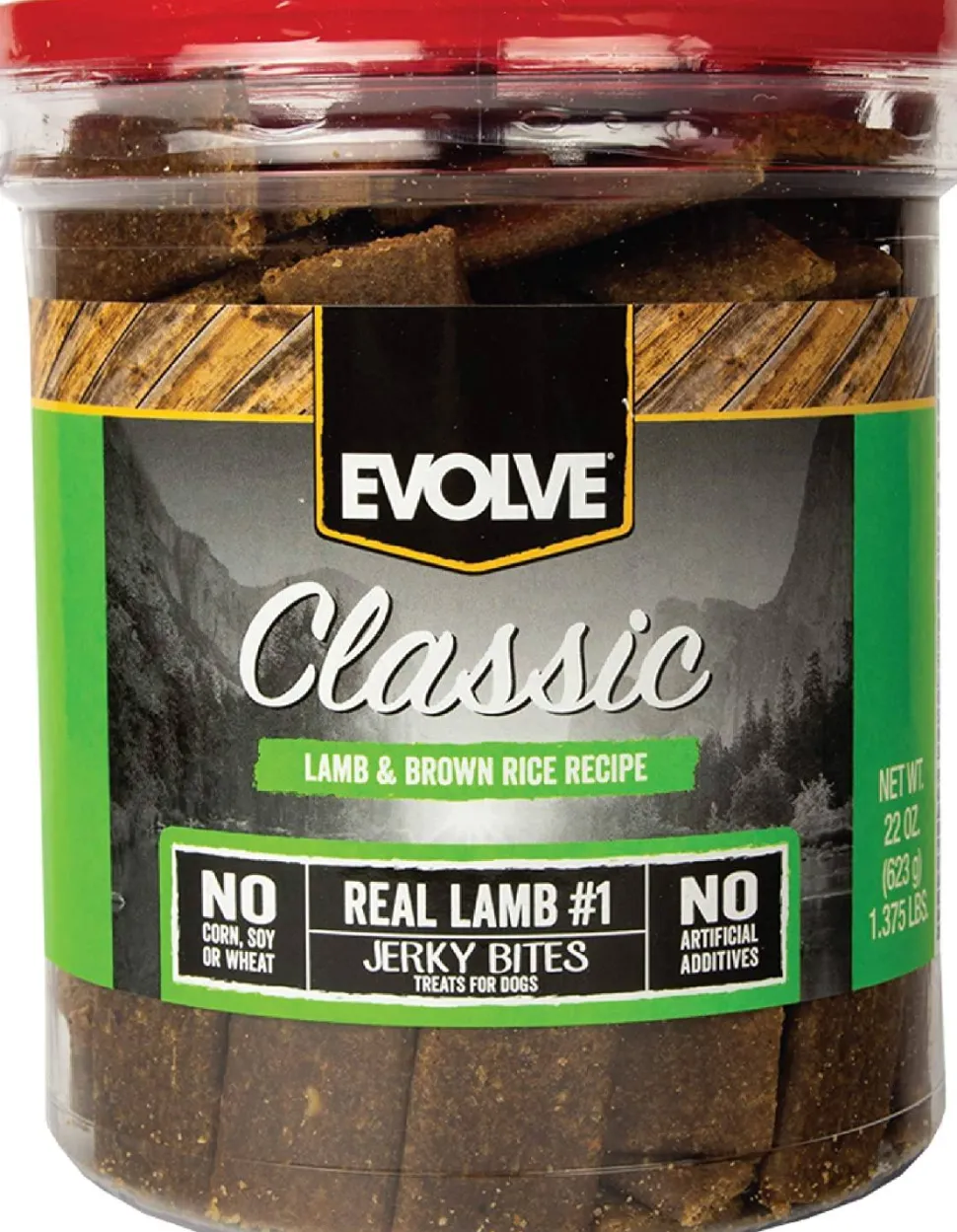 Triumph Evolve Nature's Menu Lamb & Rice Jerky Soft and Chewy Dog Treats - 22 oz - Case of 6