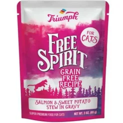 Triumph Free Spirit Grain-Free Salmon & Sweet Potato Wet Cat Food - 3 oz - Case of 24