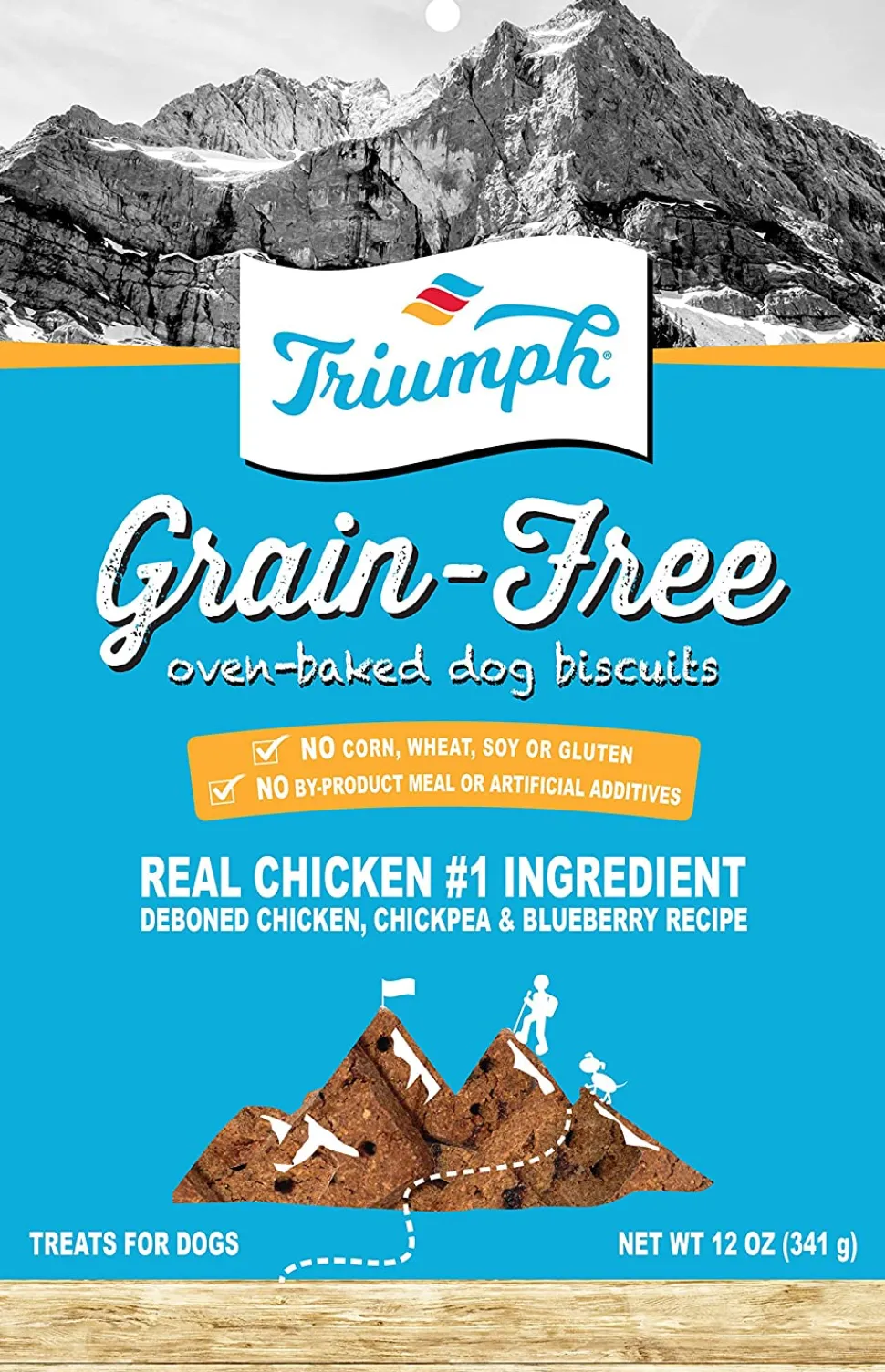 Triumph Free Spirit Grain-Free Oven Baked Deboned Chicken Dog Biscuits - 12 oz - Case of 6