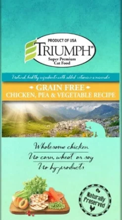 Triumph Grain Free Chicken, Pea & Vegetable (6 per bale) Dry Cat Food - 3 lb Bag