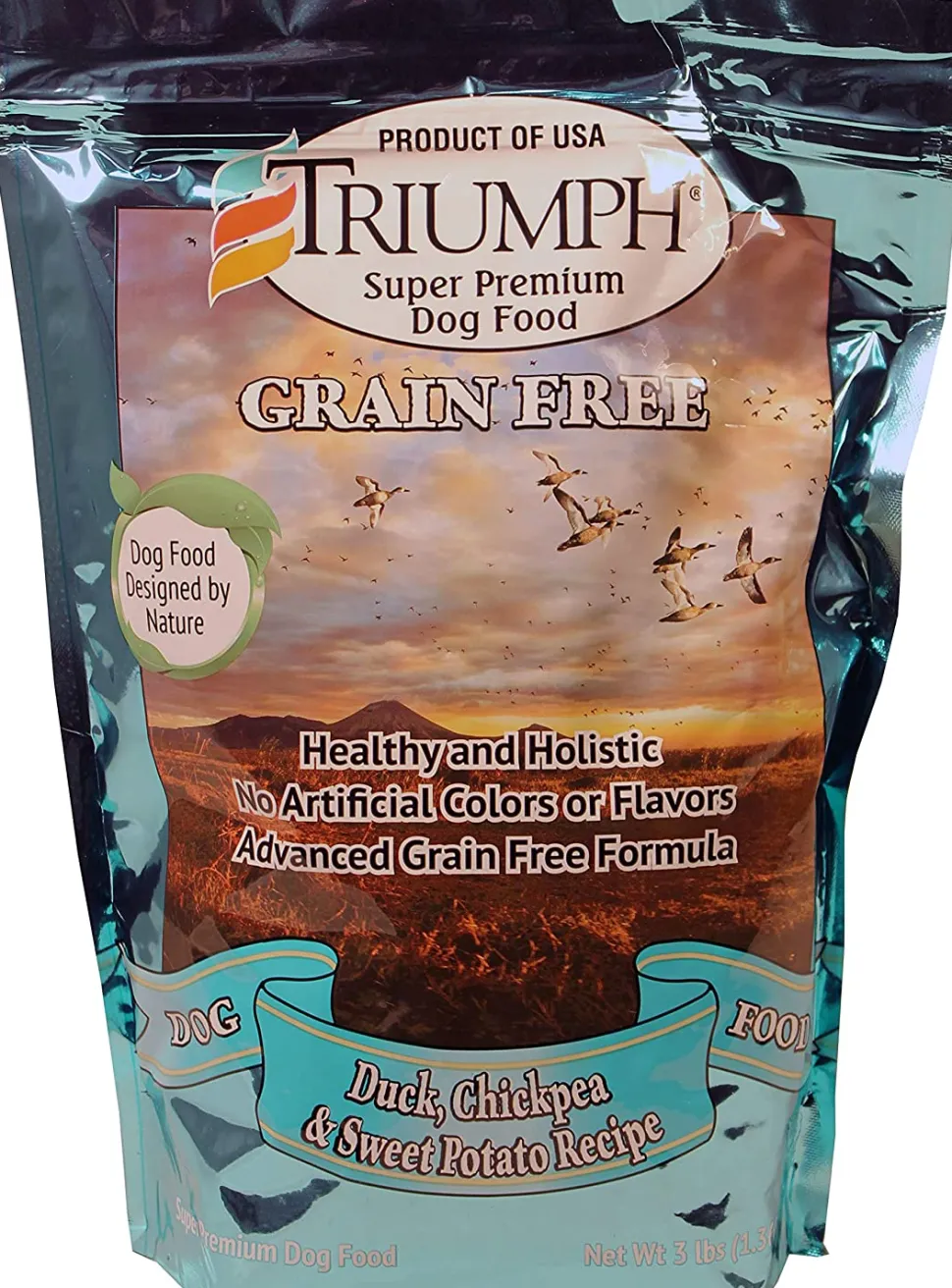 Triumph Grain-Free Spirit Duck, Sweet Potato & Venison Dry Dog Food - 3 lb Bag