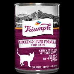 Triumph Natural Chicken-Liver Canned Cat Food - 13 oz - Case of 12