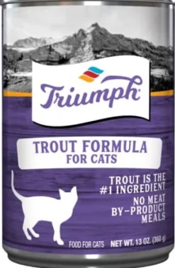 Triumph Natural Trout Canned Cat Food - 13 oz - Case of 12