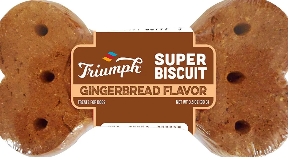 Triumph Super Single Gingerbread Dog Biscuits - 2/15 Pack - 30 Count