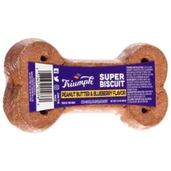 Triumph Super Single Peanut Butter & Blueberry Dog Biscuits - 2/15 Pack - 30 Count