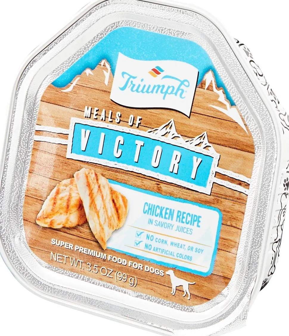 Triumph Victory Wet Cup Chicken Wet Cat Food - 3.5 oz - Case of 15