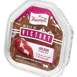 Triumph Victory Wet Cup Liver Wet Cat Food - 3.5 oz - Case of 15