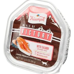 Triumph Victory Wet Cup Salmon Wet Cat Food - 3.5 oz - Case of 15
