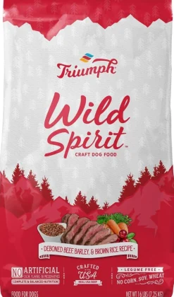 Triumph Wild Spirit Deboned Beef & Barley Recipet Dry Dog Food - 16 lb Bag