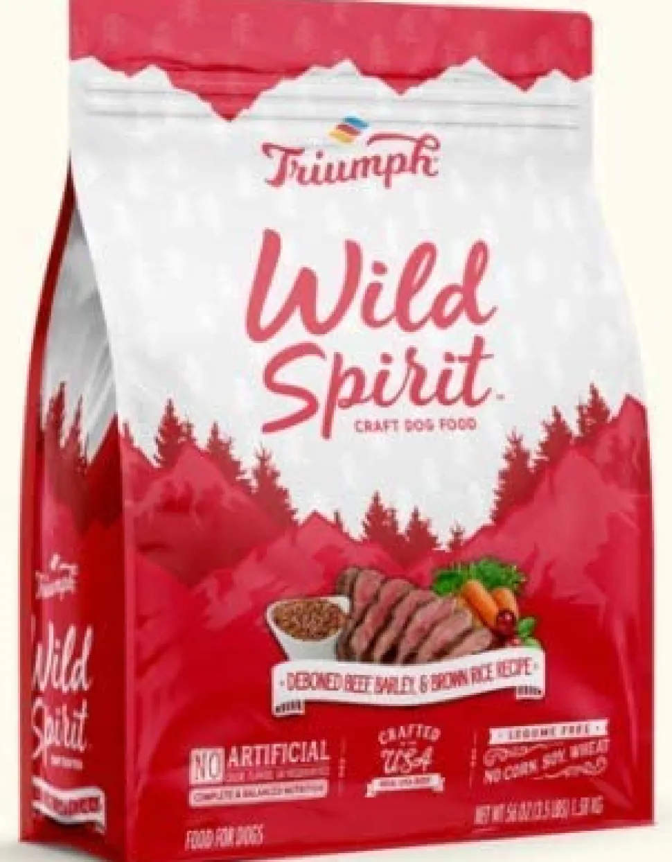 Triumph Wild Spirit Deboned Beef & Barley Recipe Dry Dog Food - 3.5 lb Bag