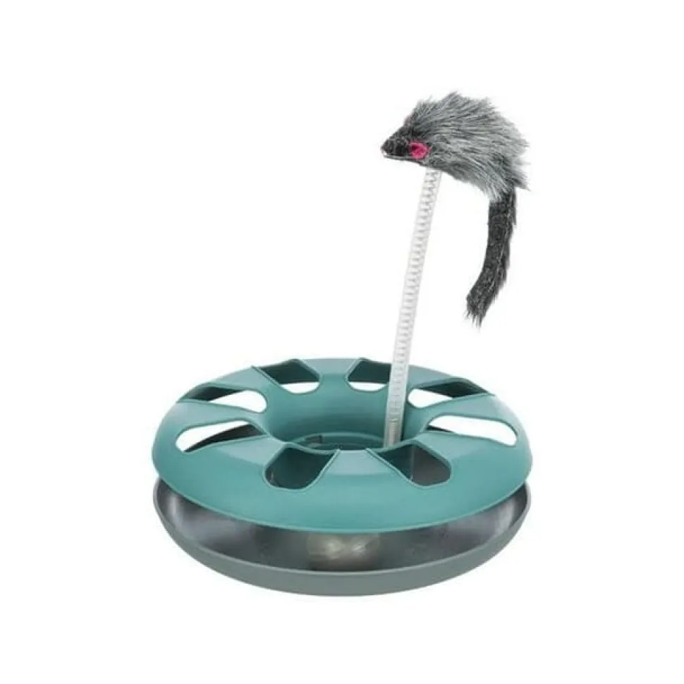 Trixie Pet Products Crazy Circle Mouse Spring and Ball Chasing Interactive Cat Toy