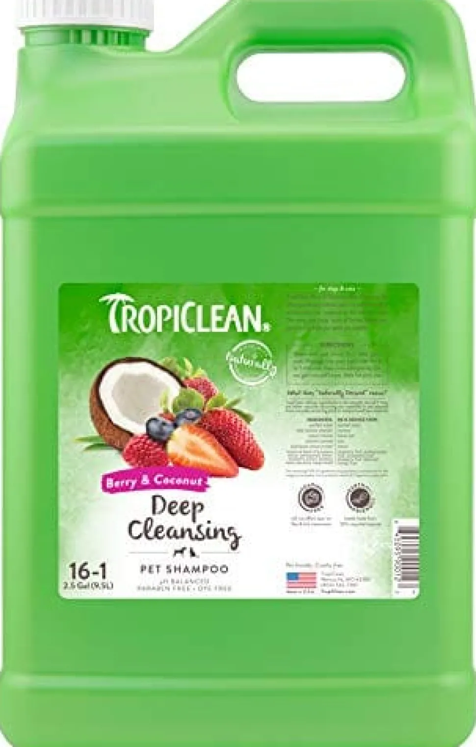 Tropiclean Berry and Coconut Cat and Dog Shampoo - 2.5 Gal