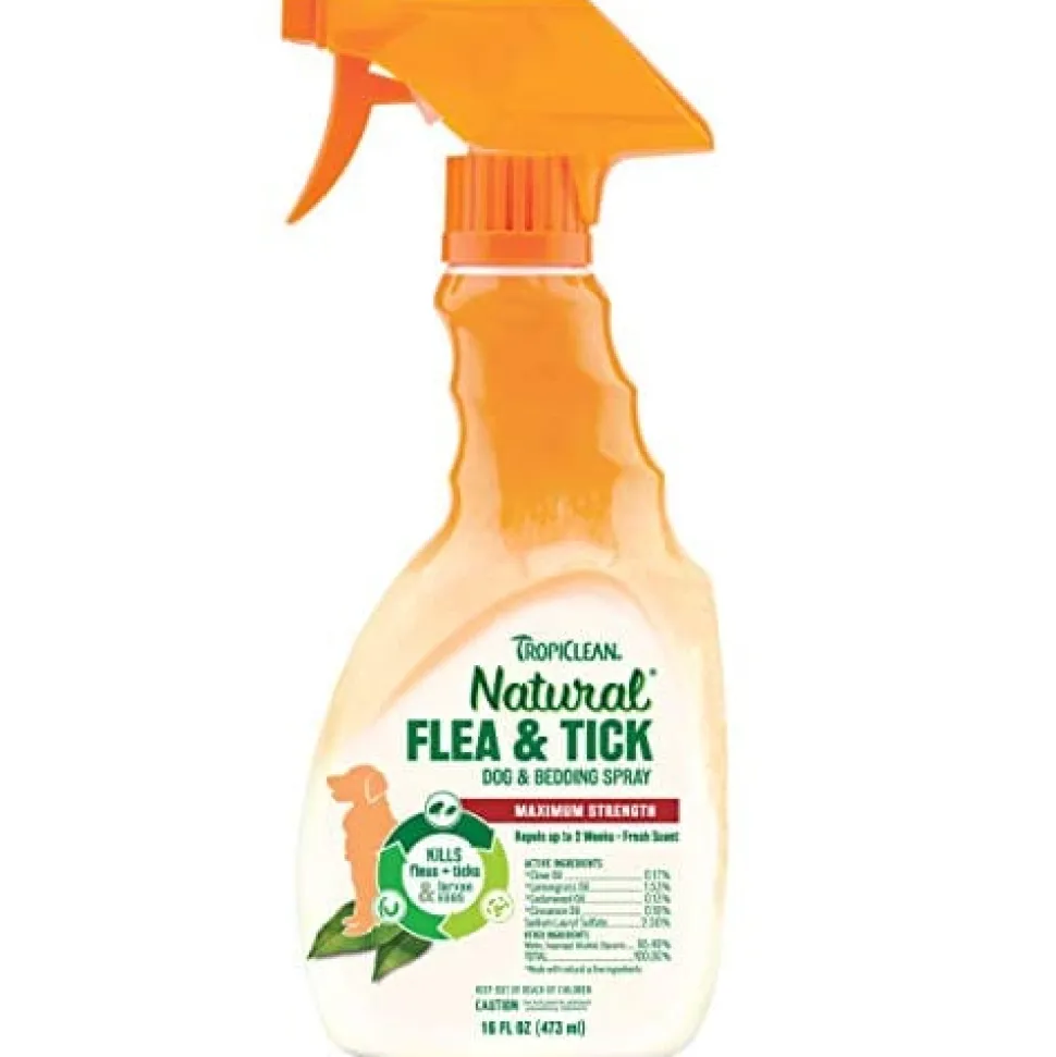 Tropiclean Flea & Tick Spray for Pets for Cats and Dogs - 16 Oz
