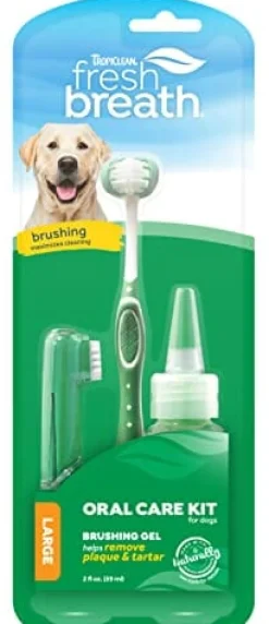 Tropiclean Fresh Breath Large Oral Care Kit for Dogs and Cats
