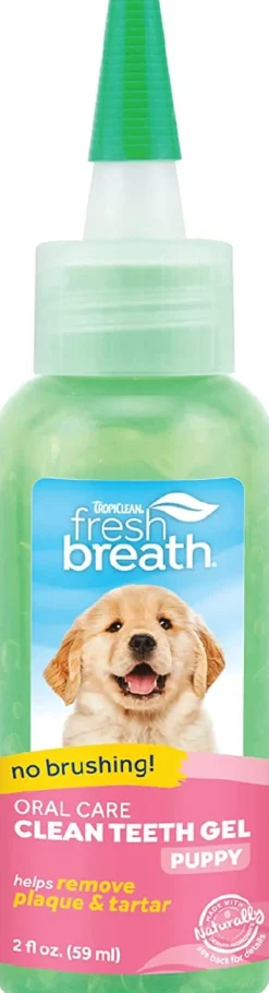 Tropiclean Fresh Breath No Brushing Clean Teeth Oral Care Gel for Puppies - 2 Oz