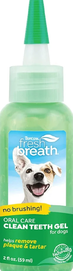 Tropiclean Fresh Breath No Brushing Clean Teeth Oral Care Gel for Dogs - 2 Oz
