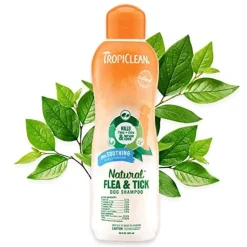 Tropiclean Natural Flea & Tick Shampoo plus Soothing for Cats and Dogs - 20 Oz
