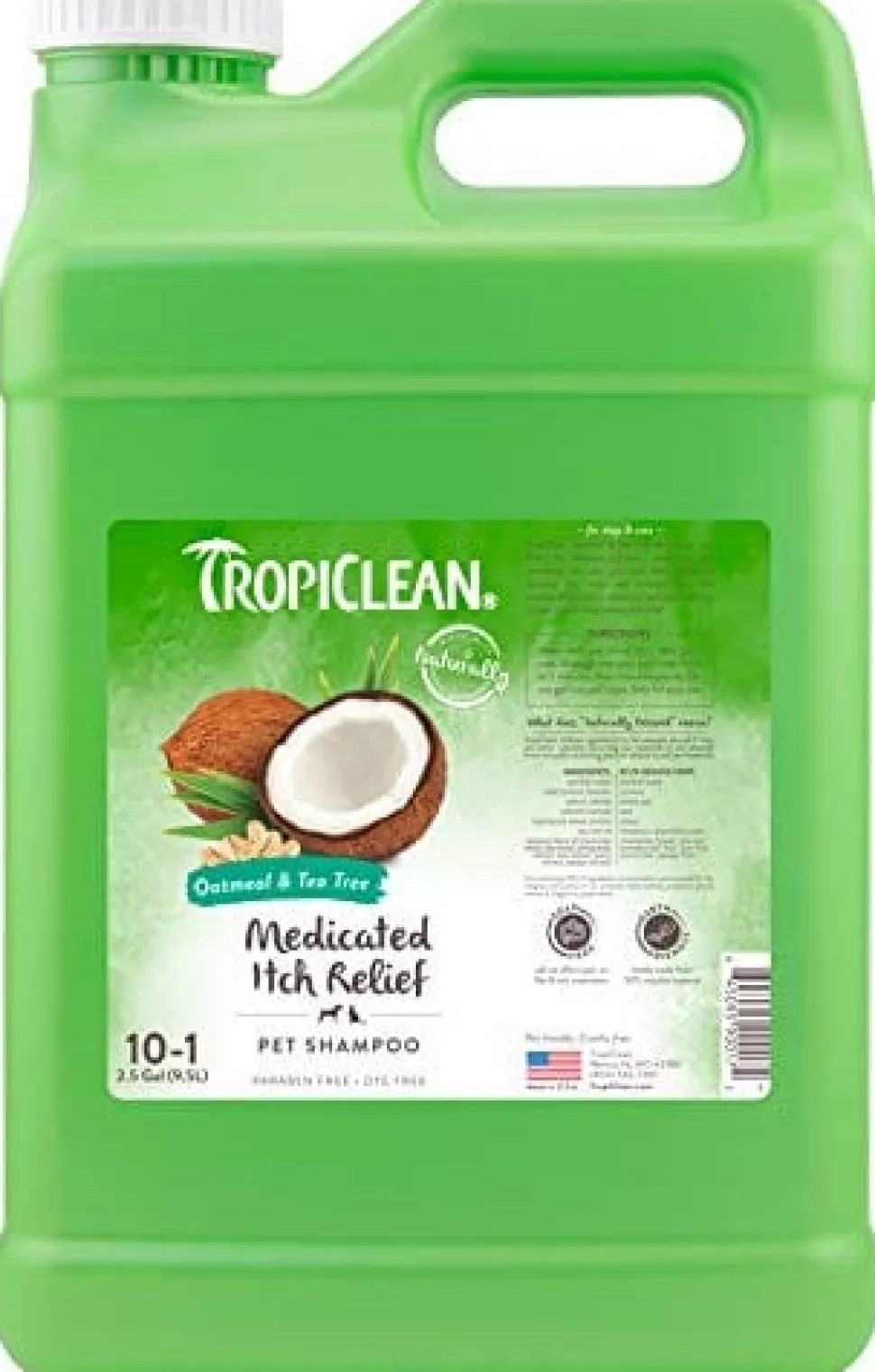 Tropiclean Oatmeal Tea Tree Cat and Dog Shampoo - 2.5 Gal