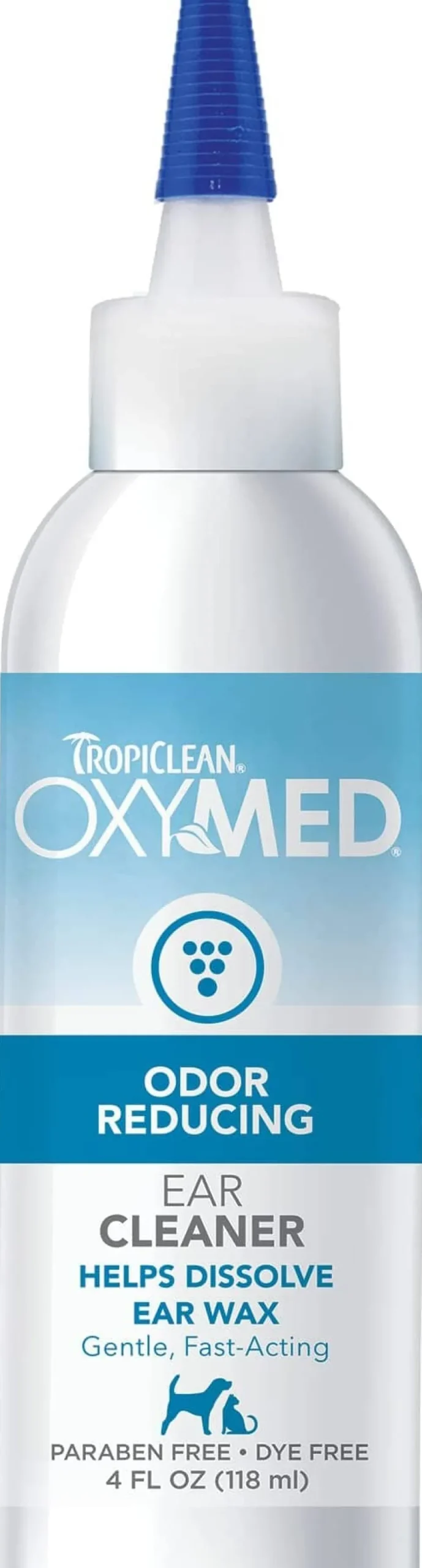 Tropiclean Oxy-Med Ear Cleaner for Cats and Dogs - 4 Oz