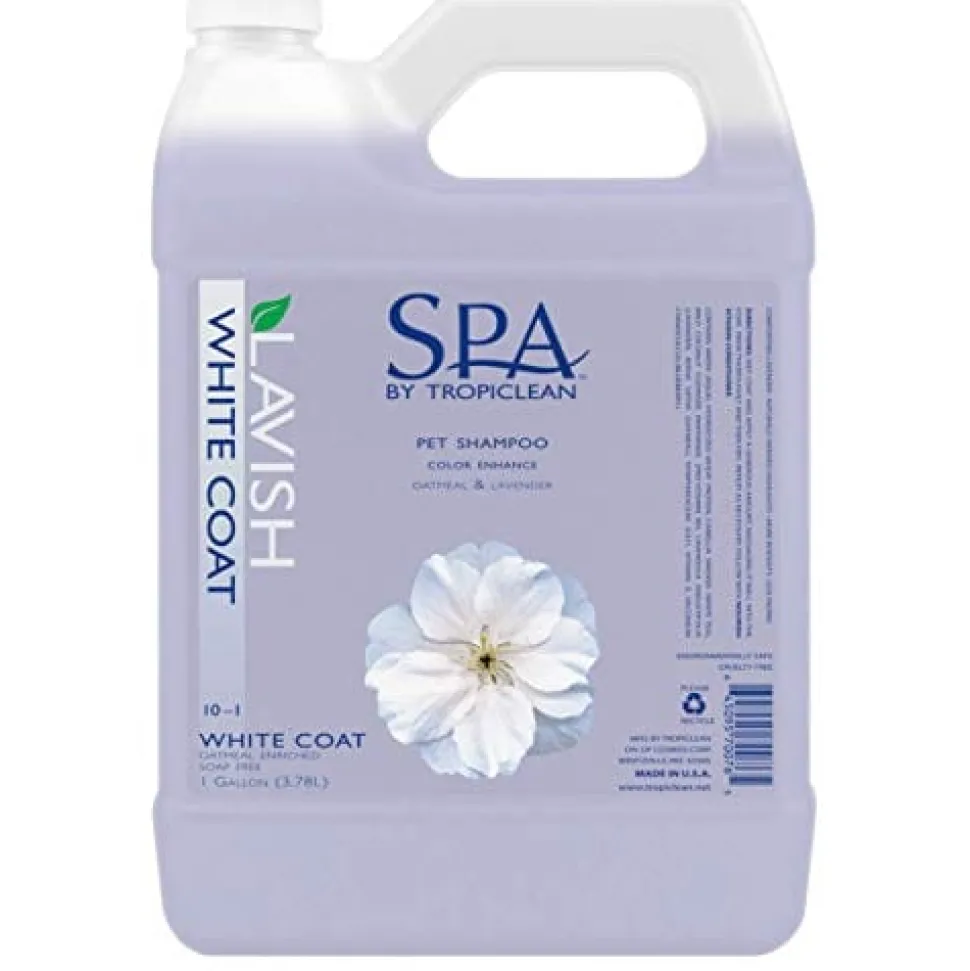 Tropiclean Spa Lavish White Coat Cat and Dog Shampoo - 1 Gal