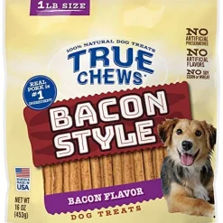 True Chews Bacon Style Treat Soft and Chewy Dog Treats - Bacon - 16 Oz