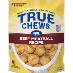 True Chews Meatball Recipe Treat Soft and Chewy Dog Treats - Beef - 12 Oz