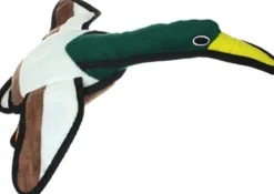 Tuffy's Barnyard Dudley The Duck Float and Squeak Nylon and Plush Dog Toy
