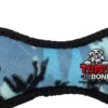 Tuffy's Junior Bone Float and Squeak Nylon and Plush Fetch Dog Toy - Camo Blue - Small