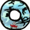 Tuffy's Junior Ring Camo-Patterned Float and Squeak Nylon and Plush Fetch Dog Toy - Blue Camo - Small