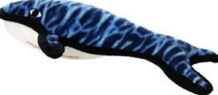Tuffy's Ocean Creature Whale Float and Squeak Nylon and Plush Fetch Dog Toy
