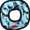 Tuffy's Ring Camo-Patterned Float and Squeak Nylon and Plush Fetch Dog Toy - Blue Camo