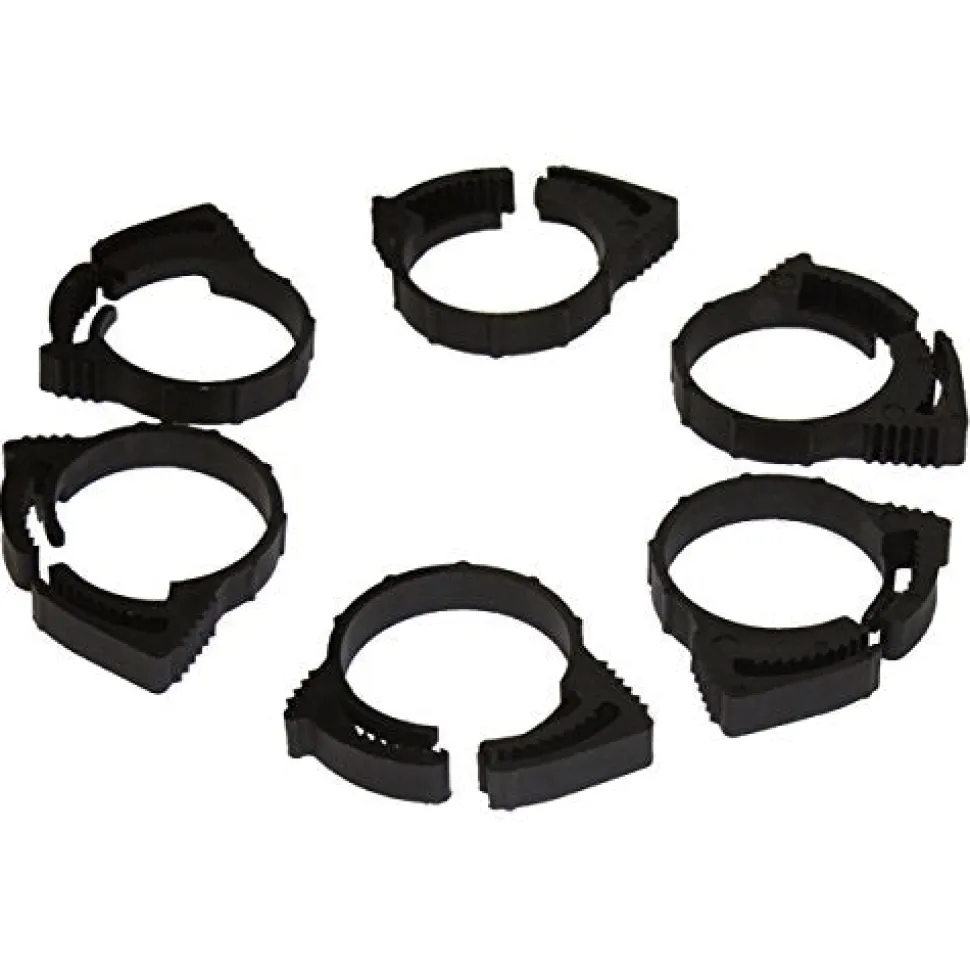 Two Little Fishies Ratchet Clip Plastic Hose Clamp Set - 3/4" - 6 pk