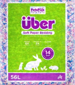 Uber Soft Paper Pet Bedding - Confetti - 56 L