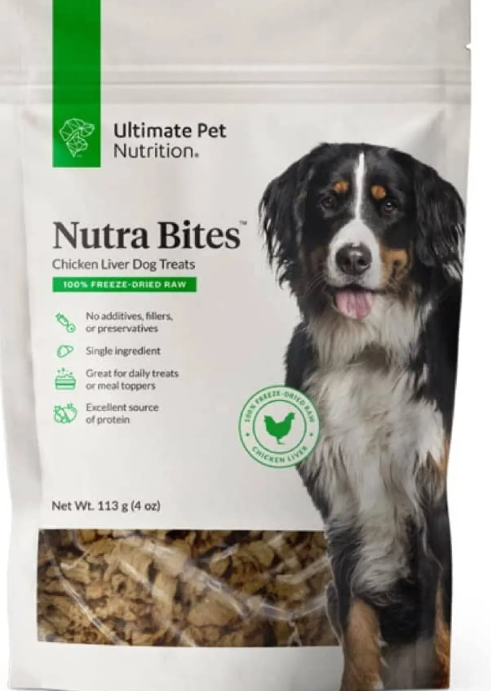 Ultimate Pet Nutrition Nutra Bites Chicken Liver Freeze-Dried Dog Treats - 4 Oz