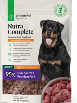 Ultimate Pet Nutrition Nutra Complete Pork Freeze-Dried Dog Food - 16 Oz