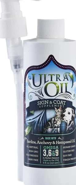 Ultra Oil Ultra Oil Skin & Coat Dog and Cat Health Supplements - 8 oz Bottle