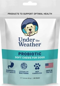 Under the Weather Probiotic Chewy Dog Supplements - 60 Count