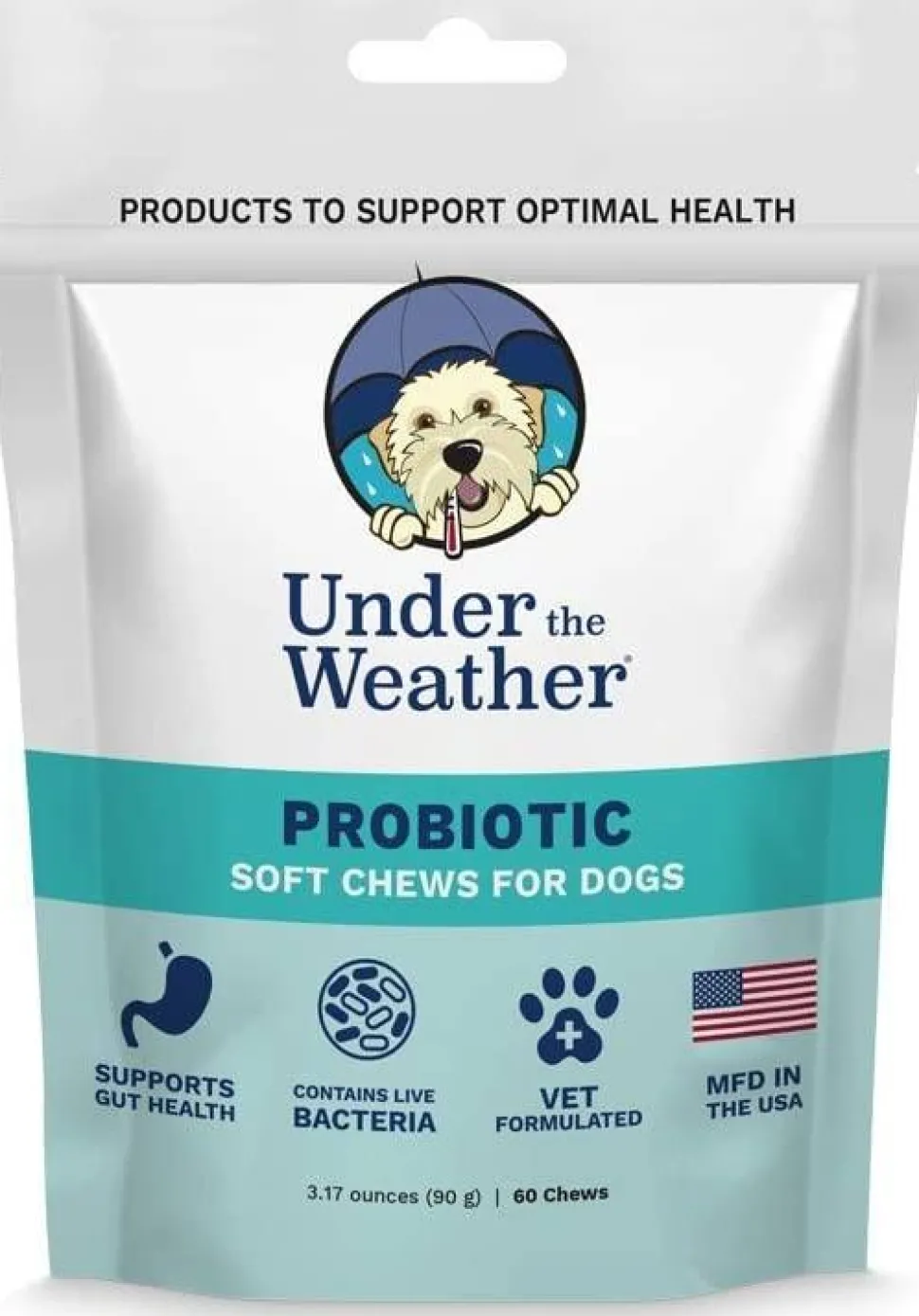 Under the Weather Probiotic Chewy Dog Supplements - 60 Count