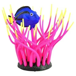 Underwater Treasures Glow Action Bubbling Blue Tang in Anemone - Rose