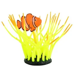 Underwater Treasures Glow Action Bubbling Clownfish in Anemone - Yellow