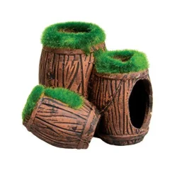Underwater Treasures Mossy Barrel Hideout - Triple