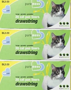 Van Ness Drawstring Valu-Pak Cat Pan Liners - Ivory - Large - 20 Count