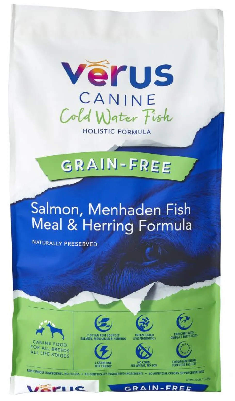 Verus Grain-Free Fresh Meat Formula Cold Water Fish Dry Dog Food - 4 lb Bag