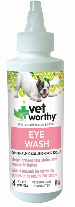 Vet Worthy First Aid Eye Wash for Dogs and Cats - 4 oz Bottle