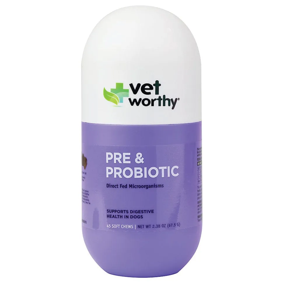 Vet Worthy Probiotics Soft Chews for Dogs - 45 count