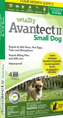Vetality Avantect II Flea and Tick for Dogs - Small - 4 - 10 Lbs