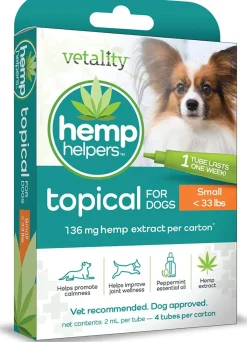 Vetality Hemp Helpers Topical for Dogs - Under 33 Lbs - 4 Ds